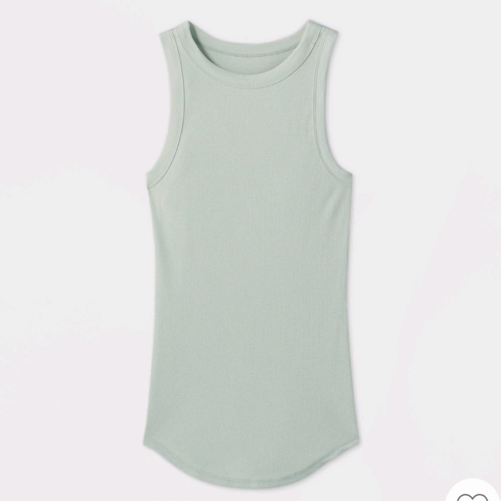 A New Day Ribbed Slim Fit Tank Top Mint